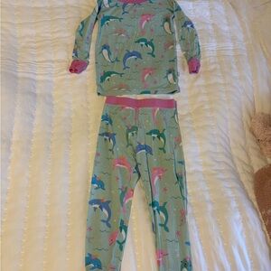 Little Sleepies Dolphin Pajama Set - Blue and Pink